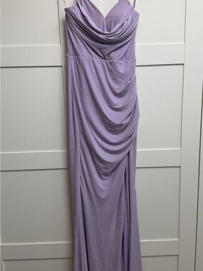 Windsor Lilac Draped Sparkle Dress
